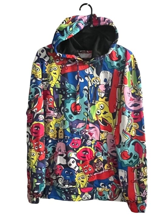 Fresh Prints Other - Mens Colorful Cartoon Graffiti Graphic Hoodie Sz-Large Fresh Prints Tokyo Drill